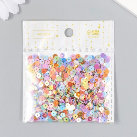 Sequins "flat. Brill of gold. Assorted shine" set 10 g D-4 mm-3