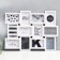 Photo frame plastic in 12 photos 10x15 cm "shallow peas" white 43.5x57 cm