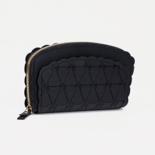 Women's wallet with lightning, black color