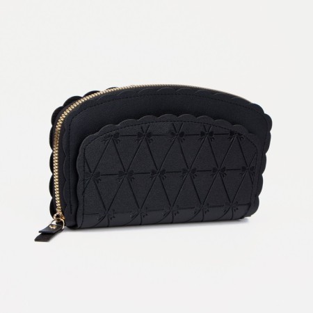 Women's wallet with lightning, black color