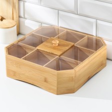 Organizer for storage, 30 × 30 × 10 cm, bamboo