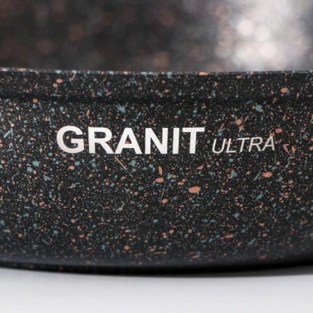 Granit Ultra Original pan, D = 26 cm, removable handle, anti -stick coating, black color-7