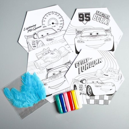 Set for creativity, 48 items, cars-7