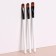 A set of makeup brushes, 3 objects, white/black color