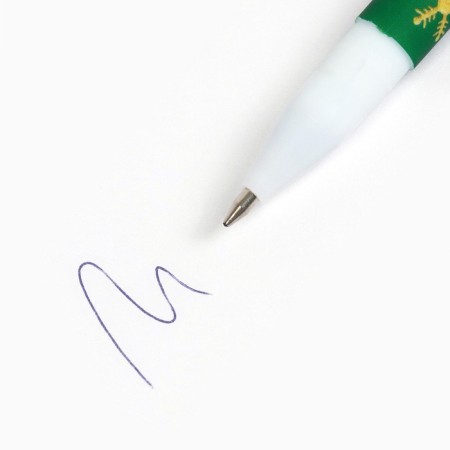 A pen with a cap "everything will perform the New Year!", Plastic, blue paste 0.7 mm-1