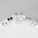 Classes 6 pairs "Shar" contour, black and white color in silver