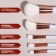 Set of brushes "Unicorn", 5 objects, white color