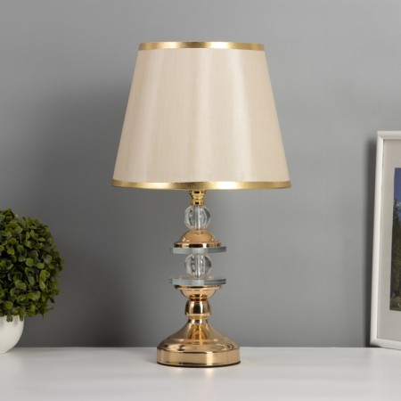 Table lamp "Sentence" 1x40W E27+ LED backlight 3W gold 25x25x45cm