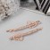 Invisible hair "Gloria" (set 2 pcs) heart, 6 cm, pink gold