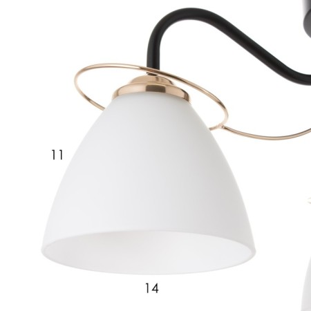 Aliseo chandelier 3x60W E27 Black-Zoloto 54x54x24 cm Bayerlux-6