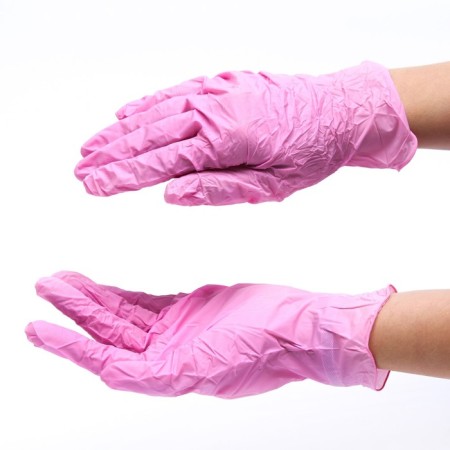 Benovy gloves nitrilic medical, pink 3.8 g S, 50 pairs. ,-1