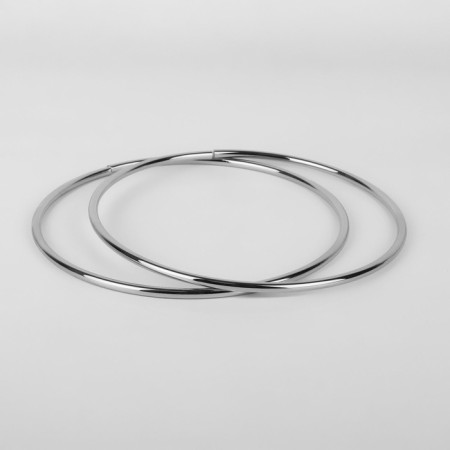 Handles for the bag "circle", metal, d = 15 cm, 2 pcs, silver color-2