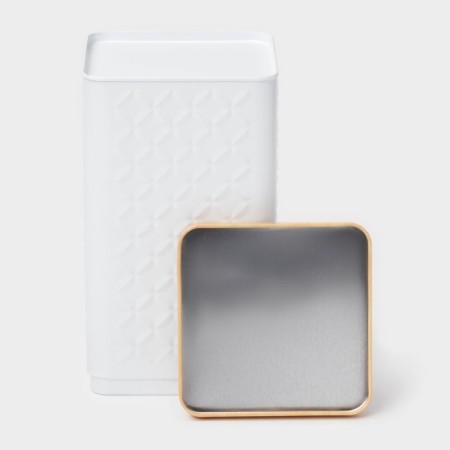 Bank for bulk products "Romb", 10 × 18 cm, white color-4