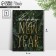 Happy New Year spruce postcard, 8 x 6 cm, New Year