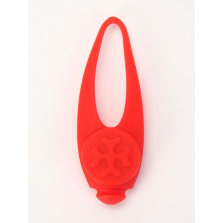 Light beacon on the collar/leash with 3 lumber modes "Paw", 3.2 cm, silicone, red-3