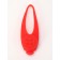 Light beacon on the collar/leash with 3 lumber modes "Paw", 3.2 cm, silicone, red