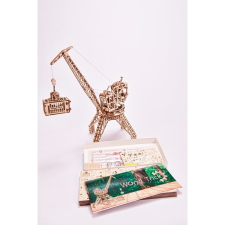 Mechanical 3D puzzle made of wood, Wood Trick, crane-4