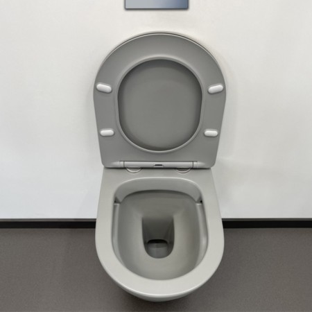 Comforty 105 MH toilet seat, SoftClose duroplast is thin, quick-saturated, light gray color-3