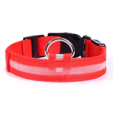 Collar with backlight size L, Osh 45-52 x 2.5 cm, 3 glow modes red-4