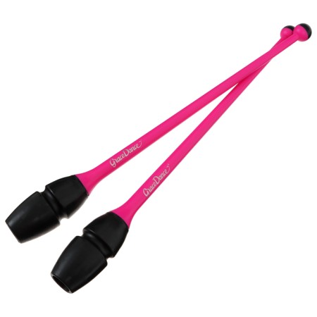 Bulas for rhythmic gymnastics inserted Grace Dance, 46 cm, pink/black color-3