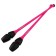 Bulas for rhythmic gymnastics inserted Grace Dance, 46 cm, pink/black color