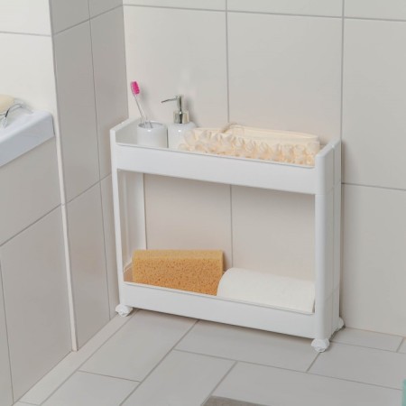 The shelter is a narrow-shaped 2-section, on the wheels, the color is white-3