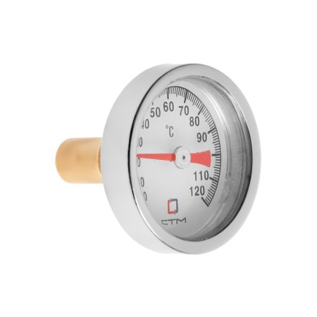 Bimetallic thermometer "STM" CTT14D40, D = 40 mm, 120 ° C, with a submersible sleeve-1