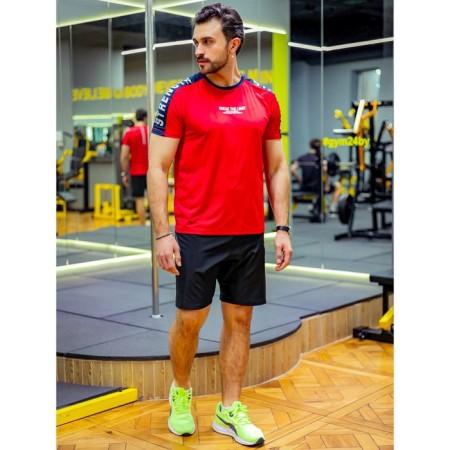 Sports T -shirt male ise, size 52, red color-1