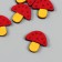 Decor for creativity claims. suede "mushrooms-Mukhomorniki" mix 2.3x2.4 cm