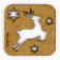 New Year. Standing under the mug "Deer", XDF, 9x9 cm