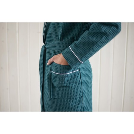 Male robe, Schalka+Kant, size 62, emerald color, waffle-2