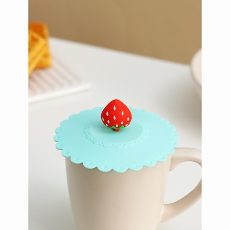 Silicone lid Silicone shade "Strawberry", d = 11 cm, mint color-2