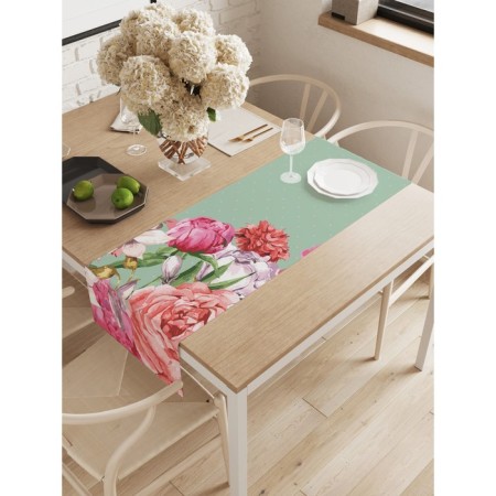 Path on the table "Flowers as a gift", oxford, size 40x145 cm