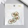 Decor for creativity metal, enamel "Heart with red rose" gold 2x2 cm