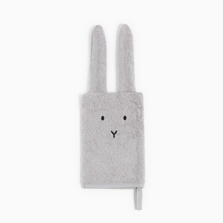 Set of crumb I (towel-angle, mitten, bib), gray, 100% HL, 360 gr/m2-9