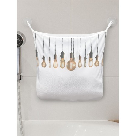 Organizer in a bath on suction cups “Excess light bulbs”, for storing toys and trifles, size 33x39 cm