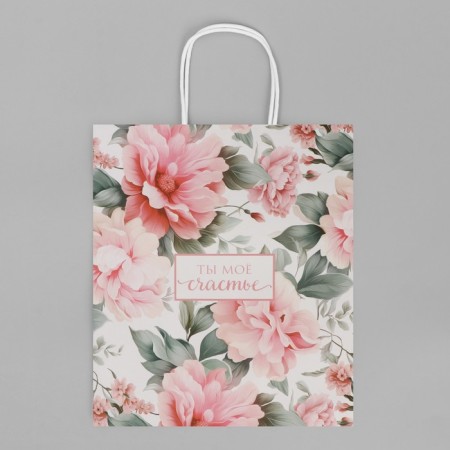 Package gift craft, packaging, “my happiness”, flowers, 32 x 28 x 15 cm-4