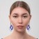 Earrings Assorted "Illusion", blue color in gold