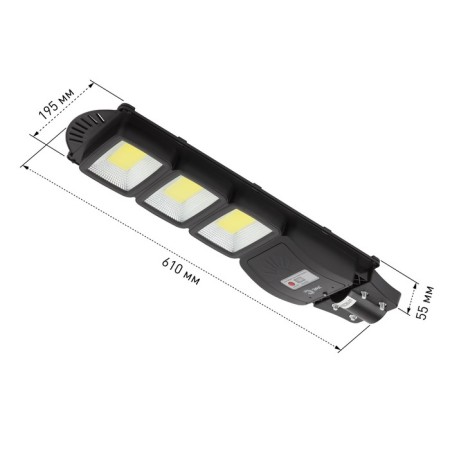Console lamp era on a sunny battery with a motion sensor of theip65, 60W, 1100lm, 5000k, black-10