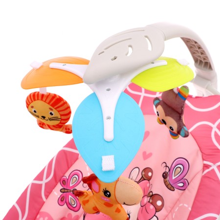 Musical rocking chair for newborn, pink color-5