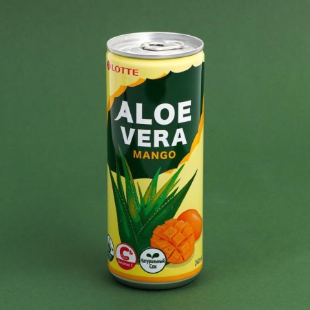 Drink of non -alcoholic non -carbonated "aloe vera" mango, 240 ml