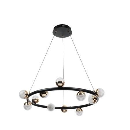 Lamp with PDD "Ricardo" 12xLD 40W black and gold 75x75x16-116 cm