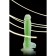 Phalloimitator glowing in the dark, silicone, transparent green, 18 cm