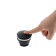 Bottom valve ACCOONA A482F, 1 1/4 ", button, black