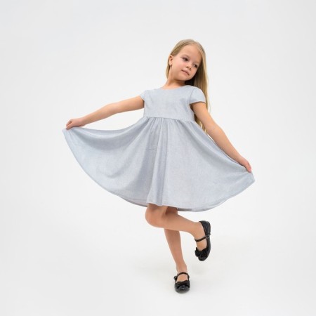 Dress elegant children's KAFTAN, p. 30 (98-104 cm), silver-2