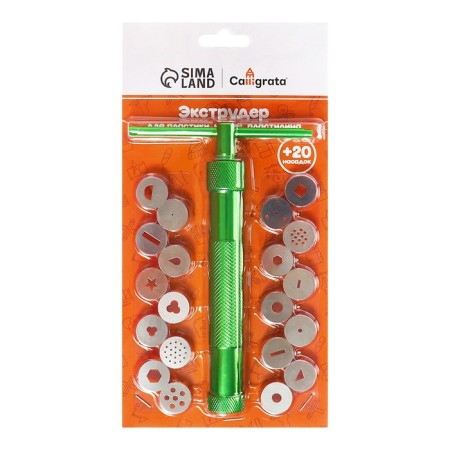 Metal extruder for plastic, screw, 19 nozzles