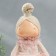 Interior doll "Baby Princess in a pink dress, with a bear" 37.5x15x18.5 cm