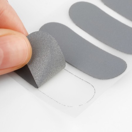 Reflective thermonacleka, 4.5 × 1.5 cm, 5 stripes, gray color-2