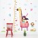 Sticker Plastic Interior Color Rostomer "Girl and Giraffe" 60x90