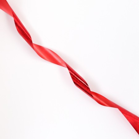 Tape, "velvet" for decor and gifts, red, 2 cm x 50 m-2